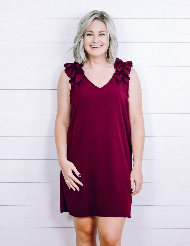 Jane - Maroon Dress