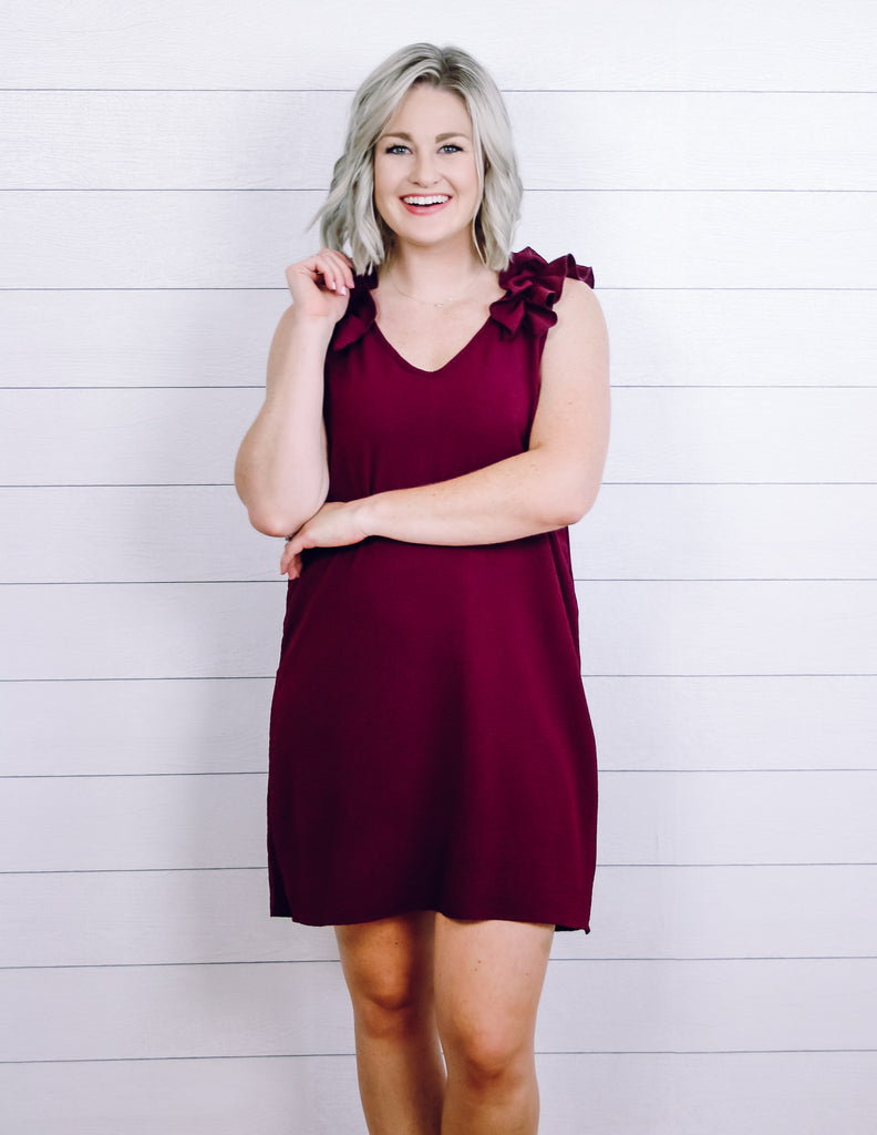 Jane - Maroon Dress