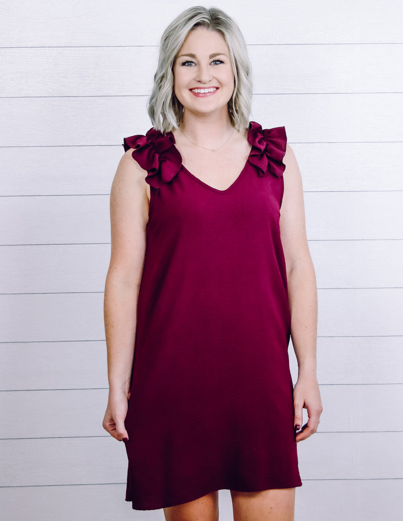 Jane - Maroon Dress