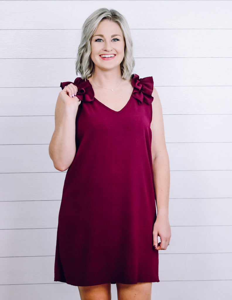 Jane - Maroon Dress